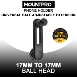 MOUNTPRO™ Universal Phone Holder Ball Adjustable Extension (Ball Head 17mm to 17mm) MOUNTPRO™ Universal Phone Holder Ball Adjustable Extension (Ball Head 17mm to 17mm)
