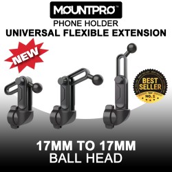 MOUNTPRO™ Universal Phone Holder Flexible Extension (Ball Head 17mm to 17mm) MOUNTPRO™ Universal Phone Holder Flexible Extension (Ball Head 17mm to 17mm)